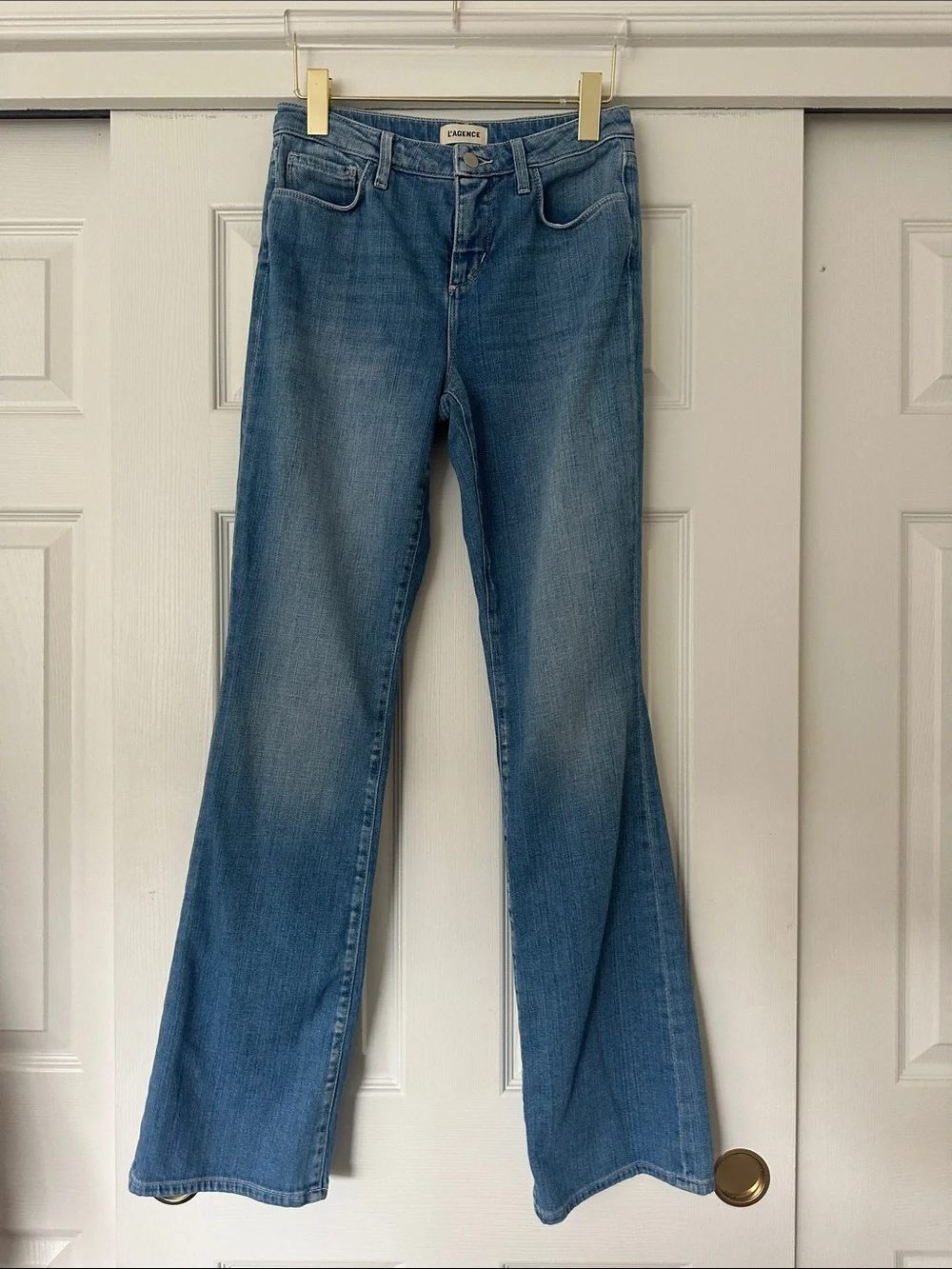 L'AGENCE Medium Blue Flare Jeans